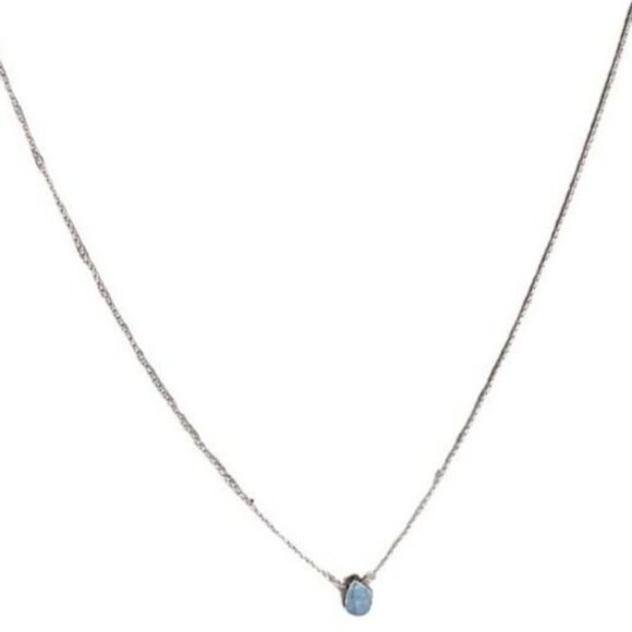 Elegant Green Stone Teardrop Pendant Necklace Gold Tone Chain Fashion Jewelry - Picture 1 of 6